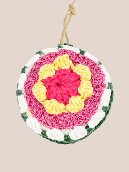 Daisy gehaakte (kerst) hanger, ornament