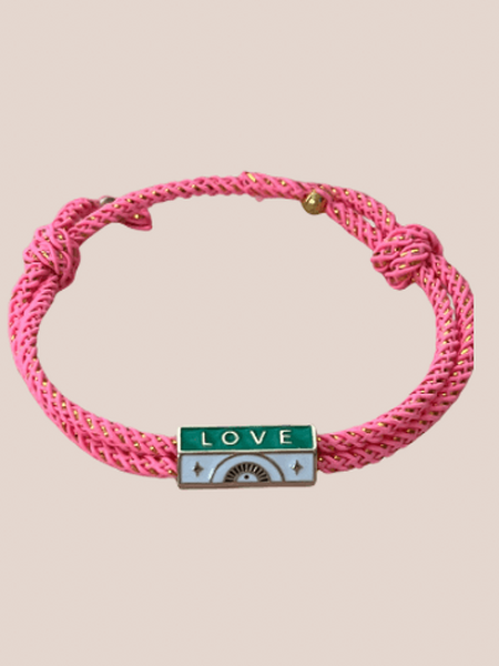 Touwkoord armband love