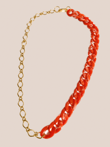 Geschakelde ketting Red, Brown
