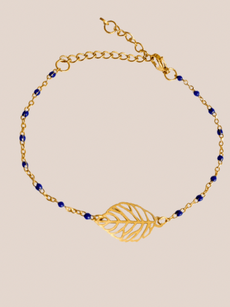 Leaf armband - Kobalt