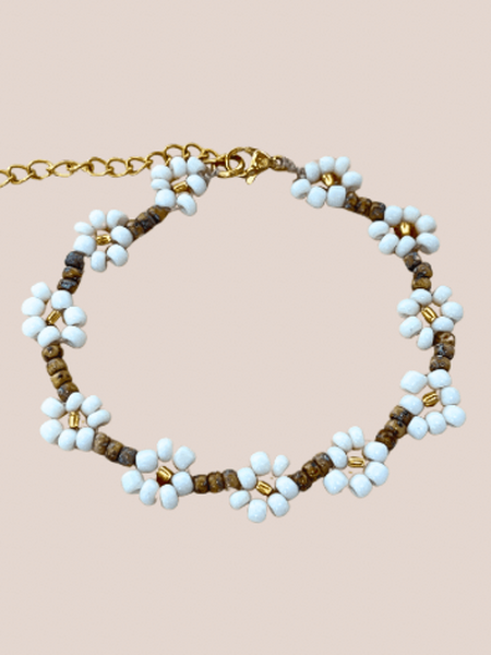 Miyuki bloemetjes armband Queen anne's lace