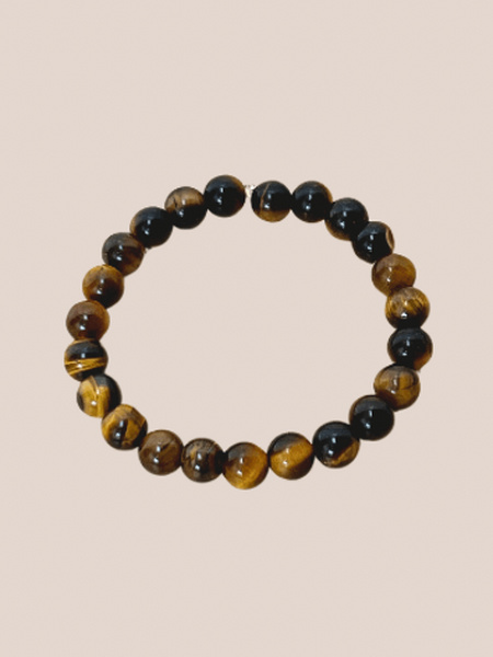 Natuursteenkralen armband tijgeroog
