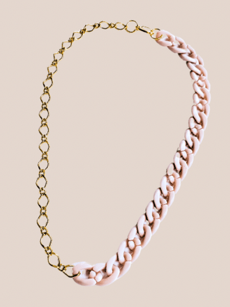 Geschakelde ketting marble rose