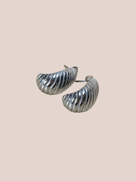 oorsteker halve croissant zilver