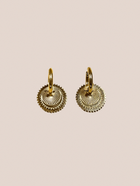 oorhanger ster/maan  coin goud