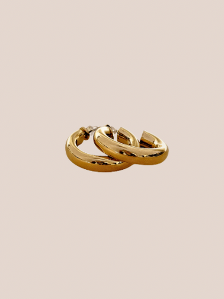 oorringen basic dik klein goud, trendy