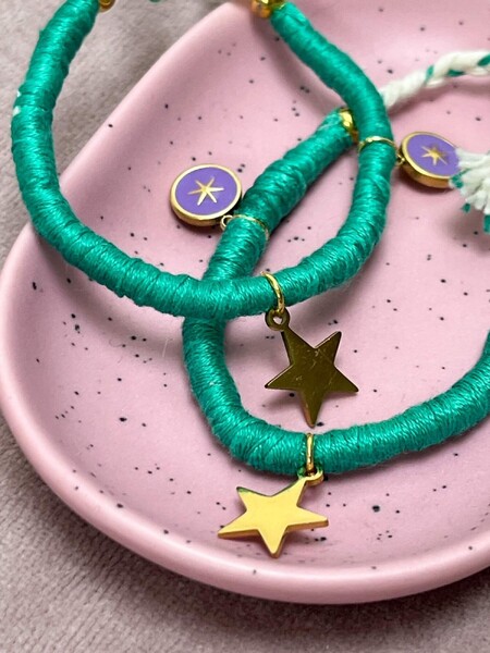 twisted bedelarmband moon
