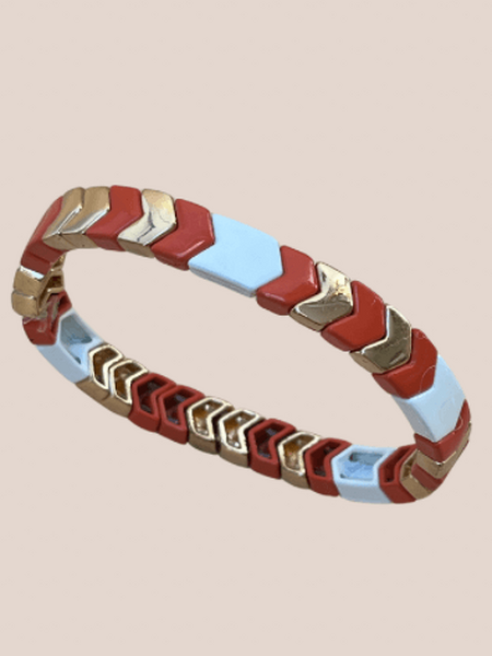 tilebead armband tiger